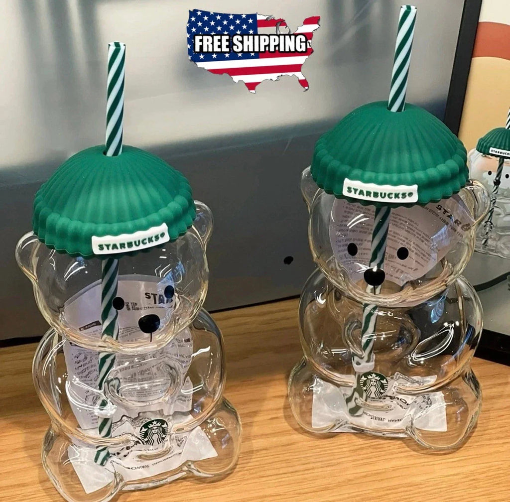 Starbucks Bearista Bear Glass Jar Cold Cup With Straw 2026 Holiday Xmas Gifts